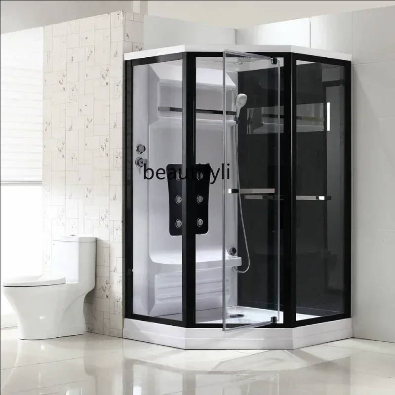 lt Black Rhombus Bathroom Luxury Integrated Shower Room Intelligent Steam Bathroom Bath Room