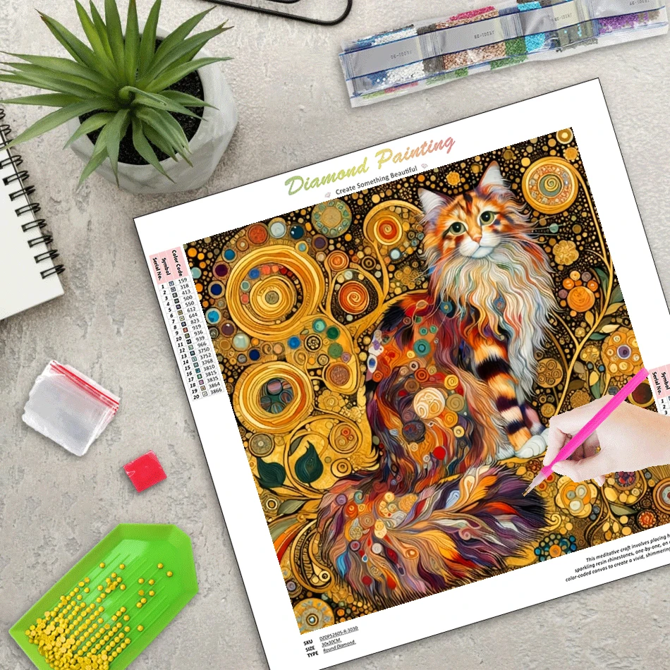 Resin Craft For Beginners - RUOPOTY Cat Diamond Painting Kit For