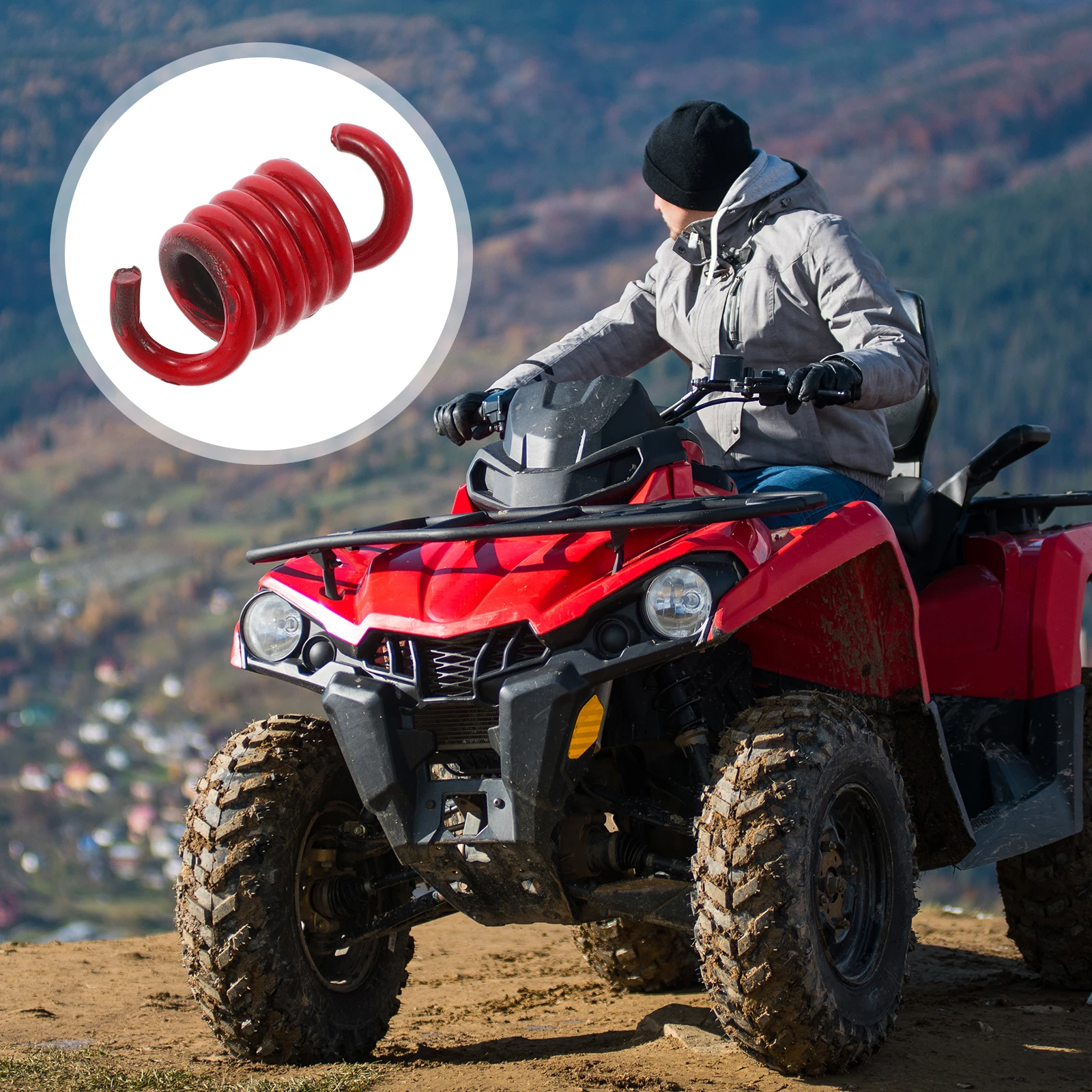 

Clutch Swing Spring Mini Bike Automotive Offroad Red Metal Brake Return Spring Tensioner Parts Heavy Duty Stability Performance