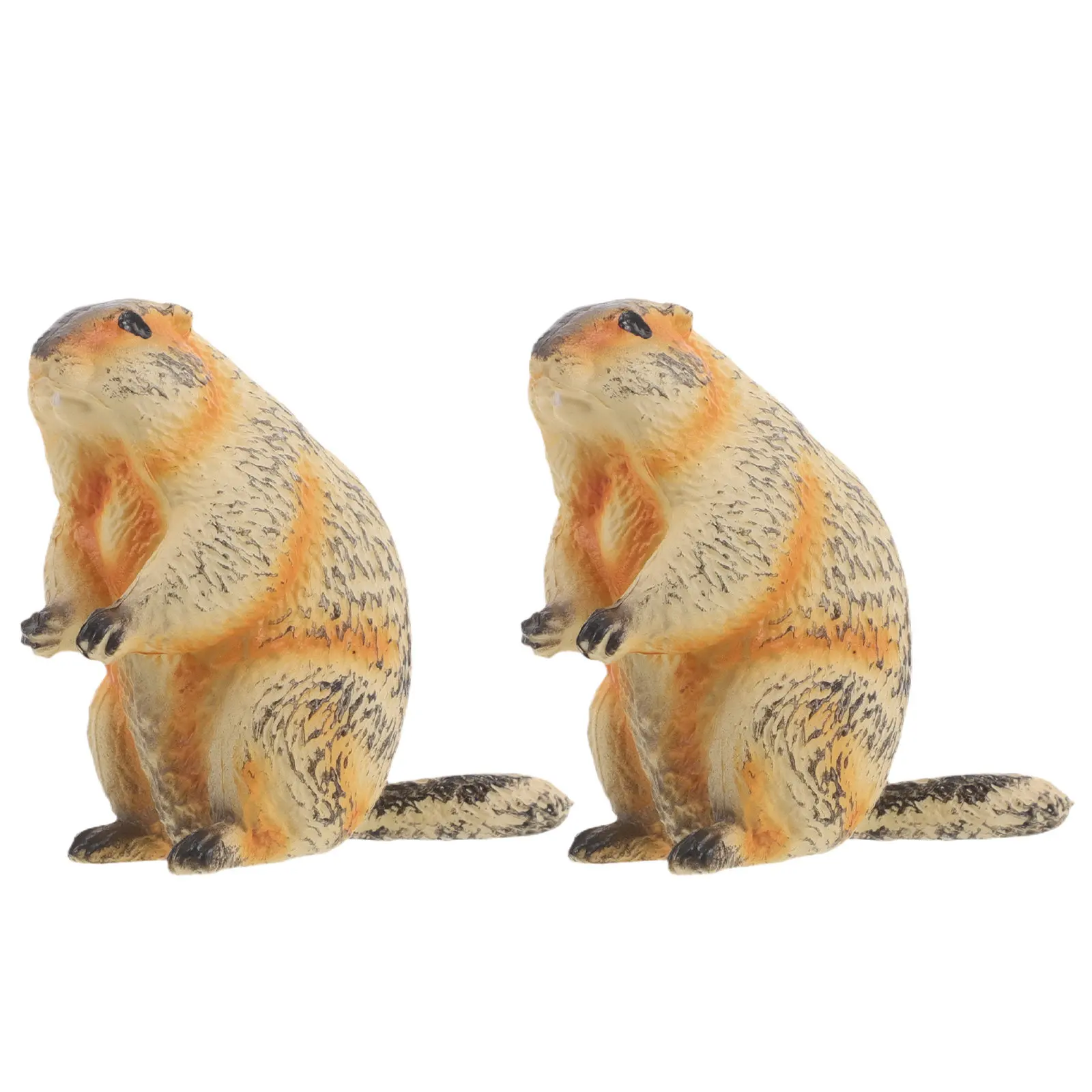 

2 шт. реалистичные фигурки сурков, имитация животных, образовательные украшения, миниатюрные сурки для декора, поделки для детей