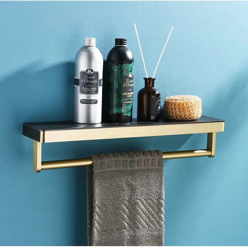 304 الفولاذ المقاوم للصدأ إضافة حامل ورق المرحاض الذهبي المصقول على الحائط للحمام