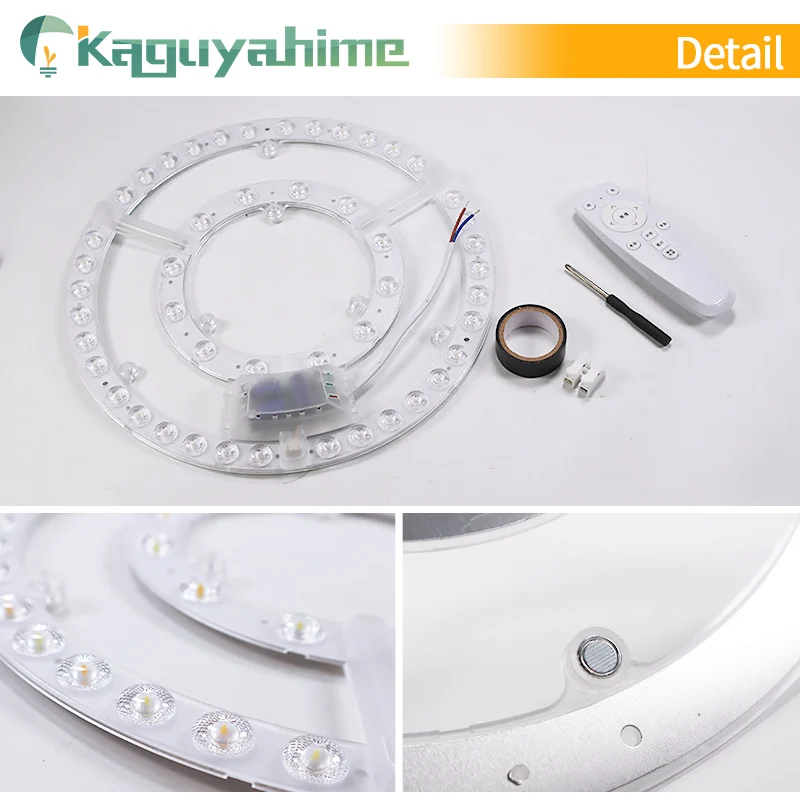 KPS Ring Panel Dimmable Round Ceiling Replacement Light with Remote Control LED Ceiling Light 12W~100W 18W 24W 48W 72W