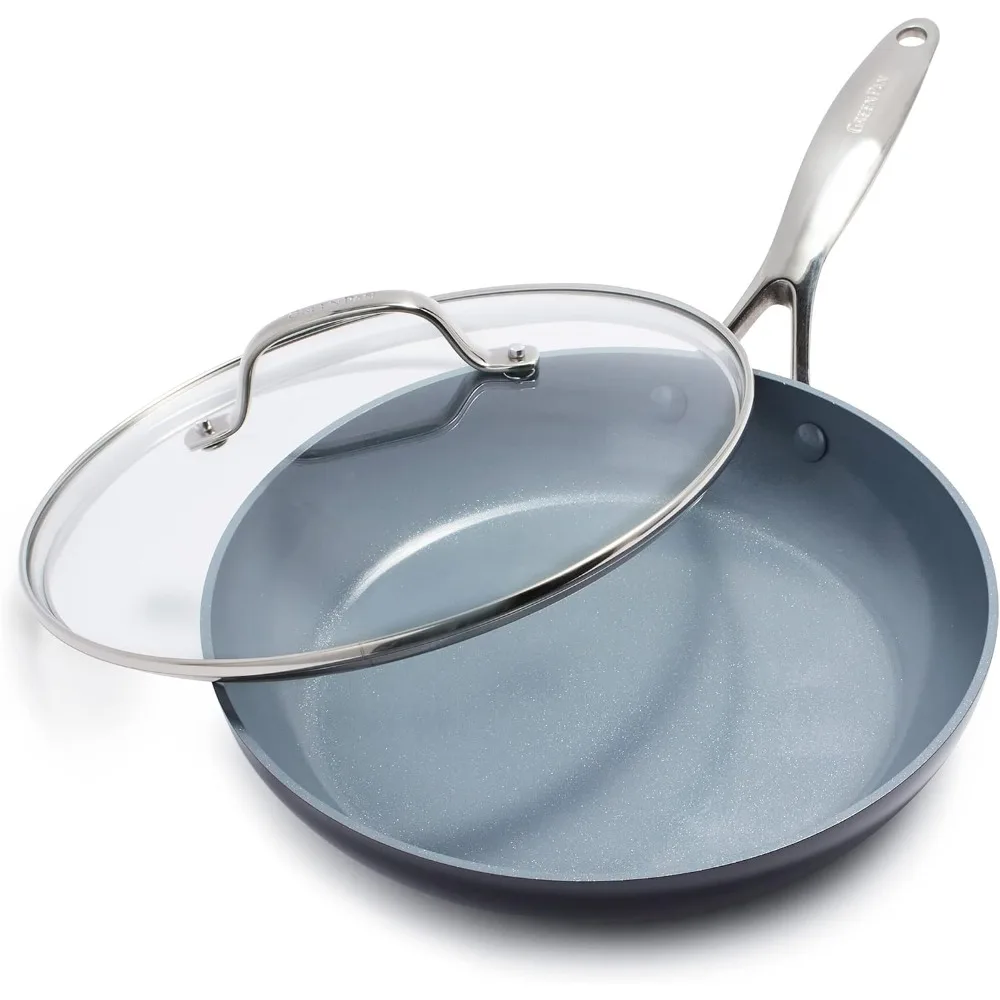 

Valencia Pro 10" Skillet with Lid, PFOA and PFAS-Free, Healthy Ceramic Nonstick, Hard Anodized Pan