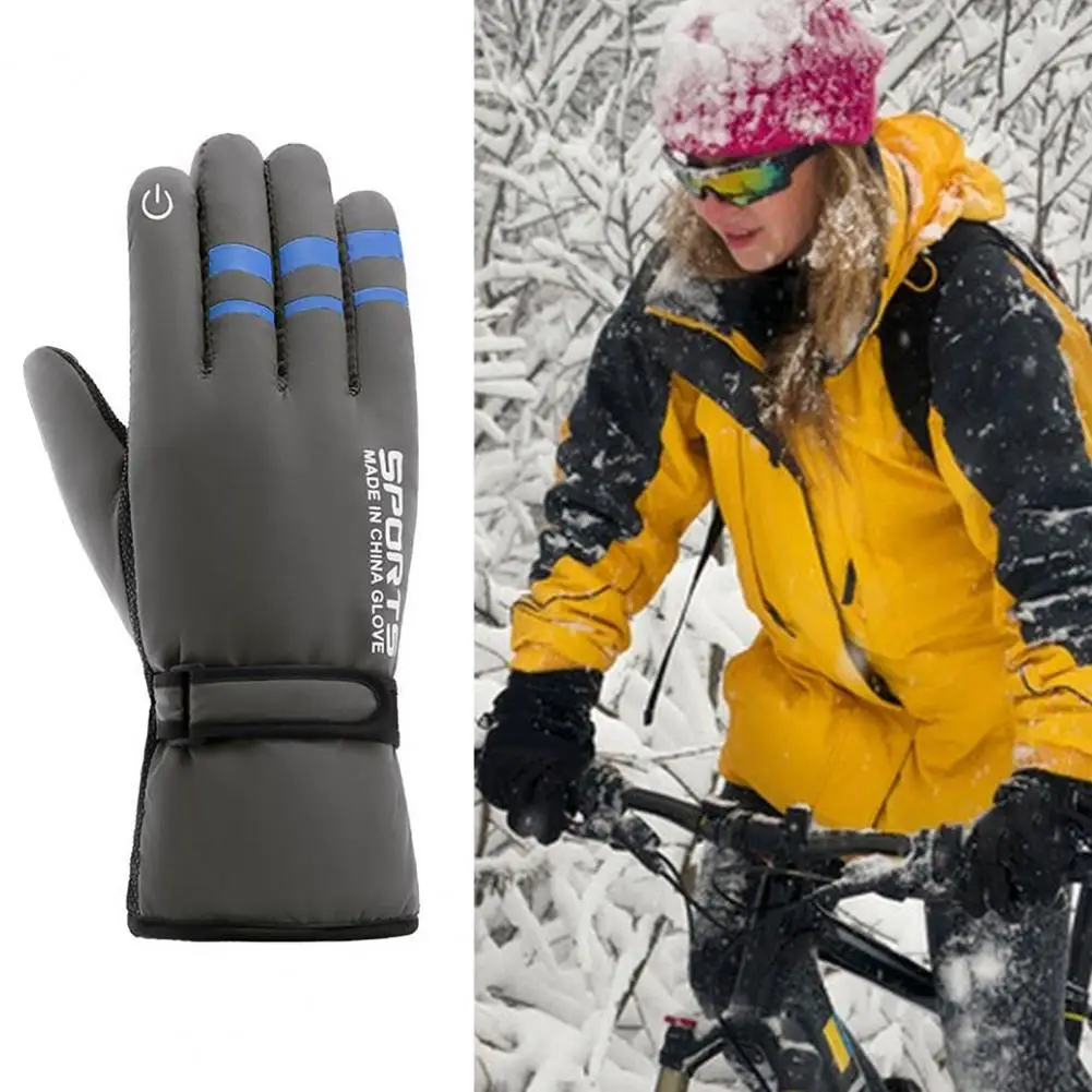 Adjustable Cuff Winter Gloves Men Women Skiing Gloves Winter Waterproof Cycling Gloves for Women Men Touch Screen for Outdoor