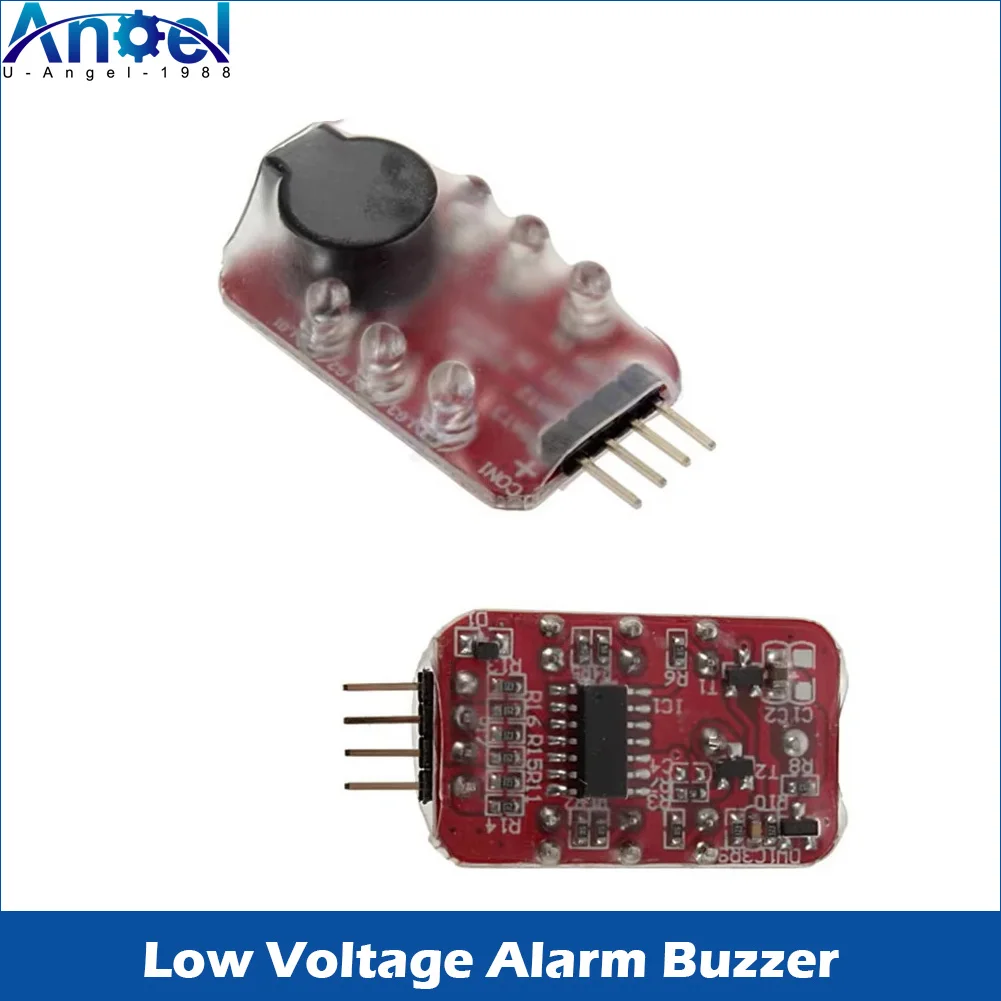 1/2/5 Stück 7,4V-11,1V 2S-3S Zellen-Lipo-Akku Niederspannungsalarm Summer Lautsprecher LED-Anzeige Dropship