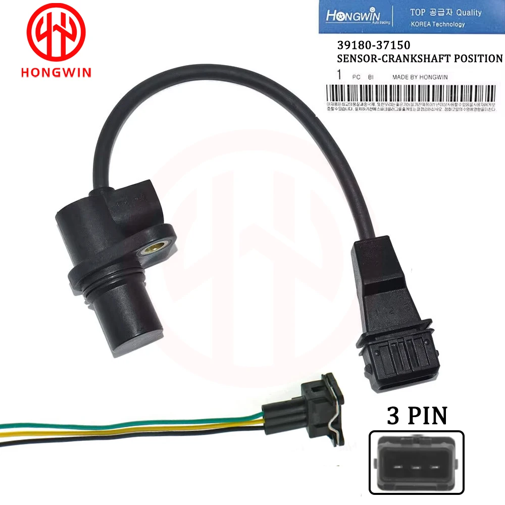 Genuine No.:39180 37150 Crankshaft Position Sensor Fits  HYUNDAI SONATA SANTA  TIBURON TUCSON  KIA OPTIMA  SPORTAGE