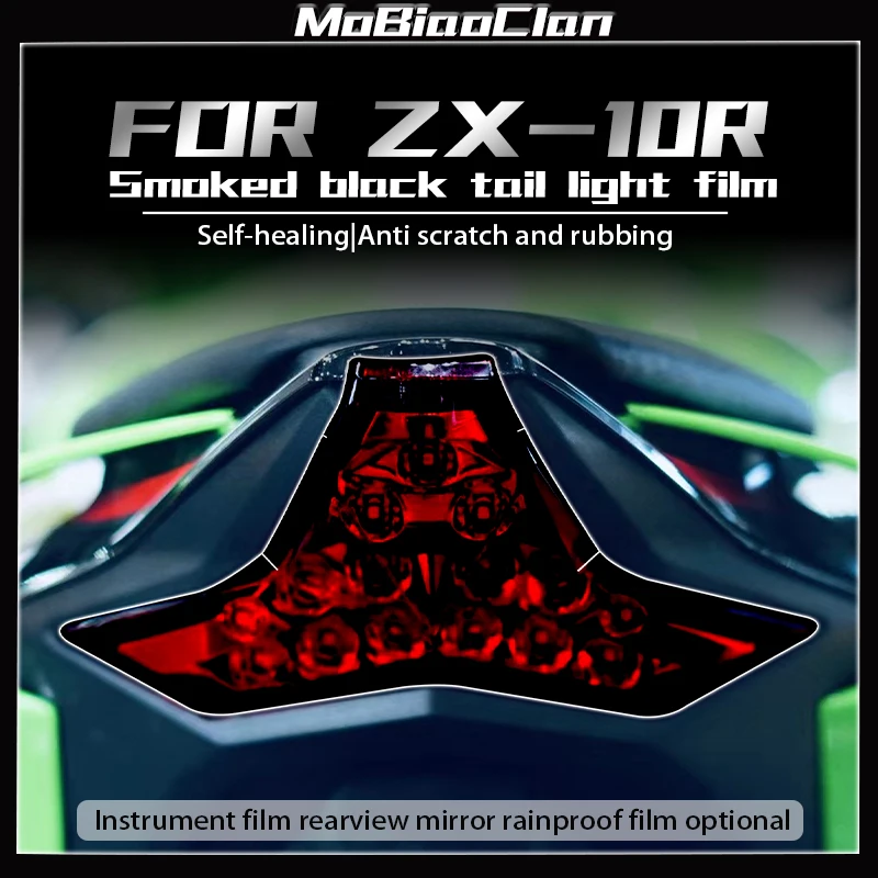 For Kawasaki ZX 10R ZX-10R  Headlights Instrument Film Invisible Car clothing Decal Transparent film Anti Wear Modification
