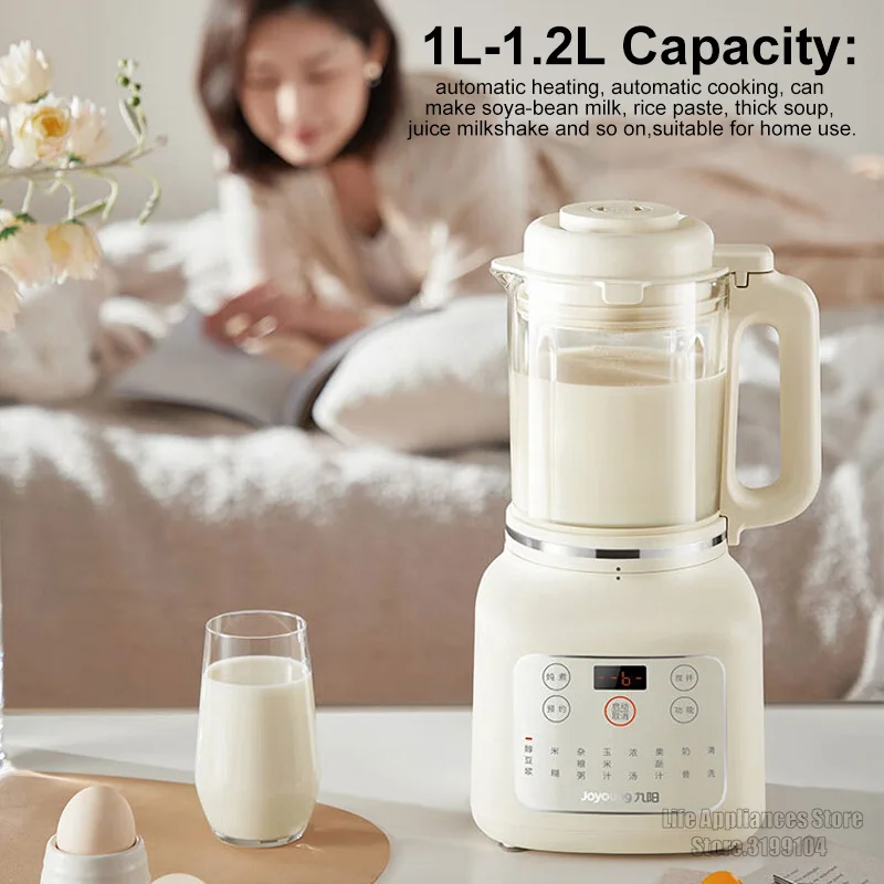 Joyoung 1200ML Wall-Breaking Soymilk Machine Free Filter Soybean Milk Maker High Speed Stirring Food Blender Smart Clean Mixer