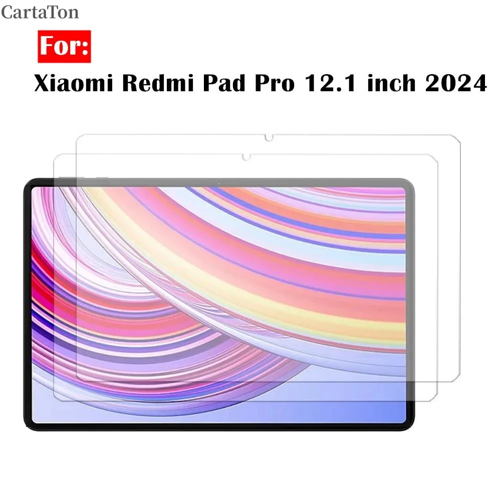 2 قطعة فيلم دي فيدريو قالب الفقرة Xiaomi Redmi Pad Pro 12,1 pulgadas 2024 HD حامي دي بانتيلا كونترا arañazos فيلم