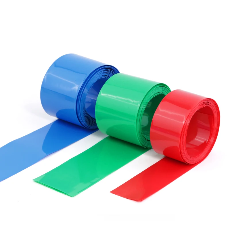 Bunter PVC-Schrumpfschlauch, Breite 110–500 mm, für 18650 Lipo-Akkupacks, isolierende Folienhülle, Lithium-Gehäuseschutz, Kabelhülle – Detail 9