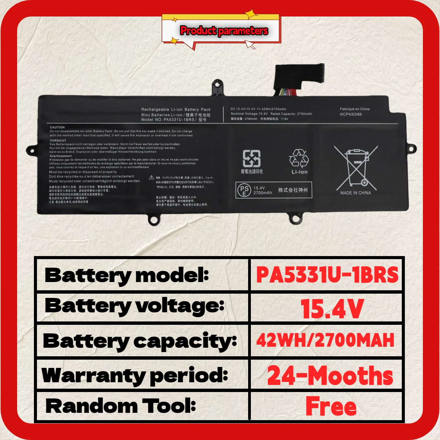 الجملة والتجزئة ❗ ❗ ❗ بطارية كمبيوتر محمول PA5331U-1BRS لبطاريات توشيبا دينابوك بورتيج A30-E تيكرا A40-e1420 X30l-g #3