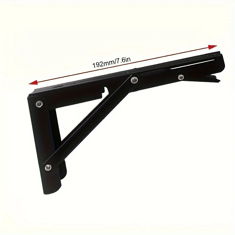  2 Pcs Folding Shelf Brackets Heavy Duty Metal Wall Mount Collapsible for Foldable Shelves in RV Camper Garage