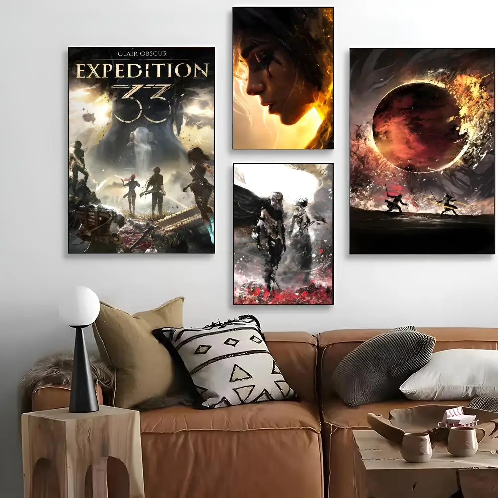Clair O-obscur E-expedition 33 Painting Calligraphy For Art Printing Decoration Painting Cinema Art Poster Home Wall Decoration