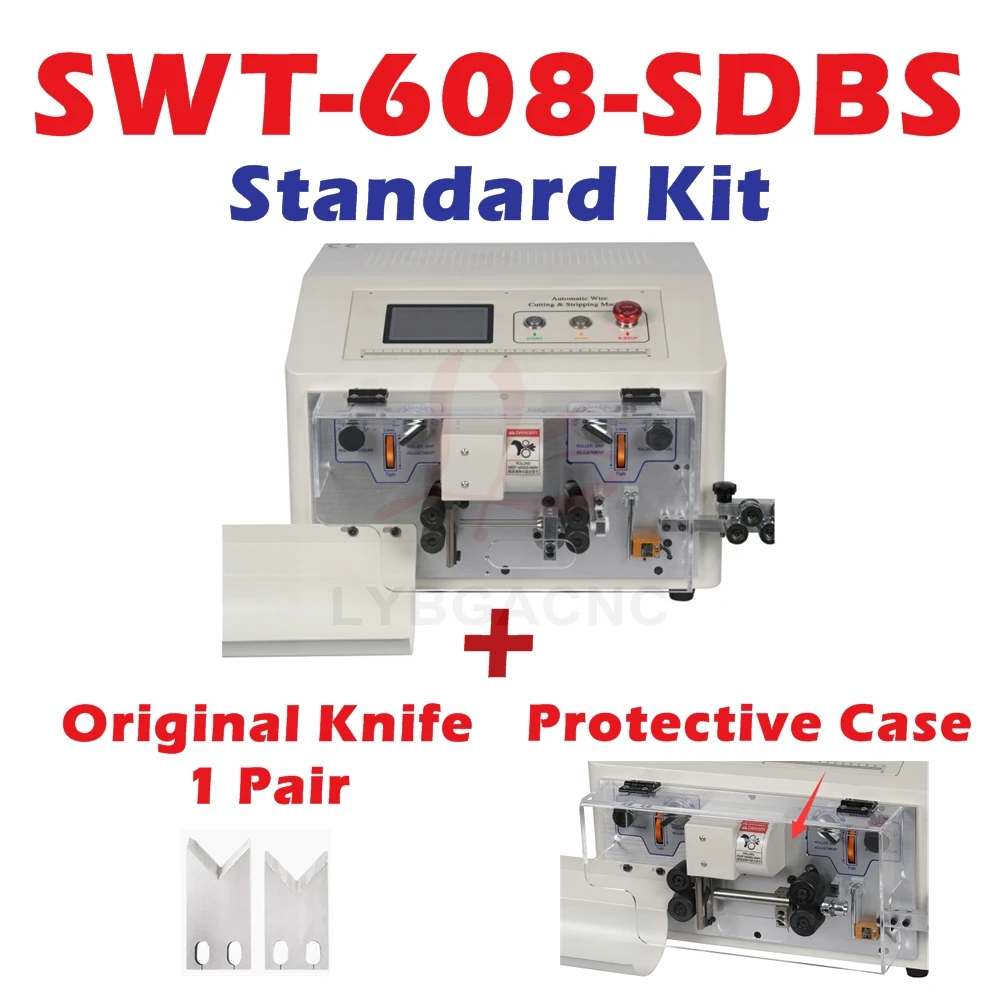 

SWT-608-SDBN SDBS 4 Wheels Double Short Wire Peeling Cutting Automatic Strip Stripper Stripping Machine