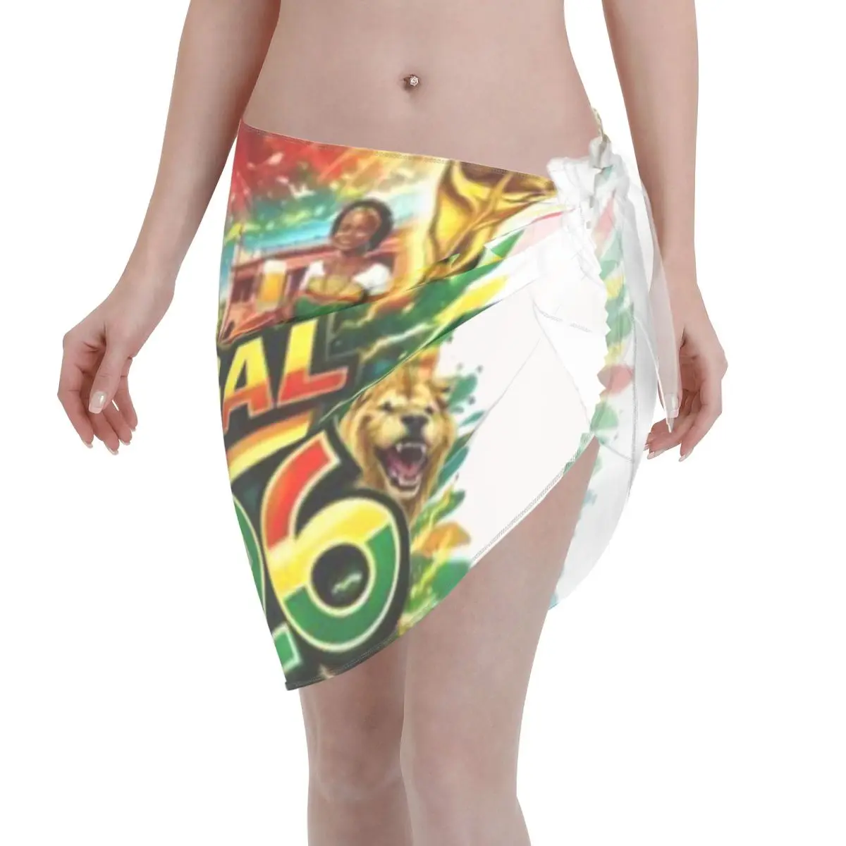 

Promotion Senegal Pride Women's Beach Wrap SkirtSeaside Vacation Open Front Wrap