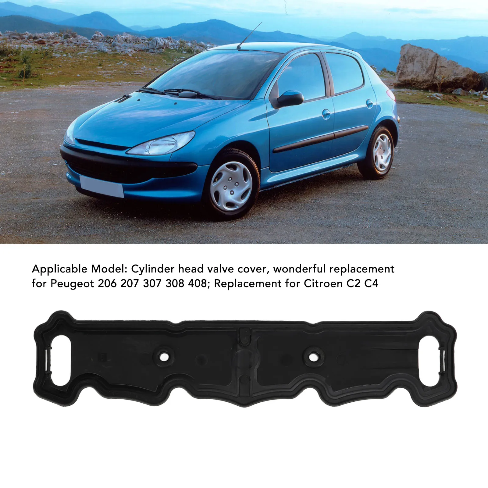 غطاء رأس الأسطوانة طوقا غطاء رأس الأسطوانة طوقا الكمال ختم مانعة للتسرب 0249C6 استبدال ل 206 207 307 #6