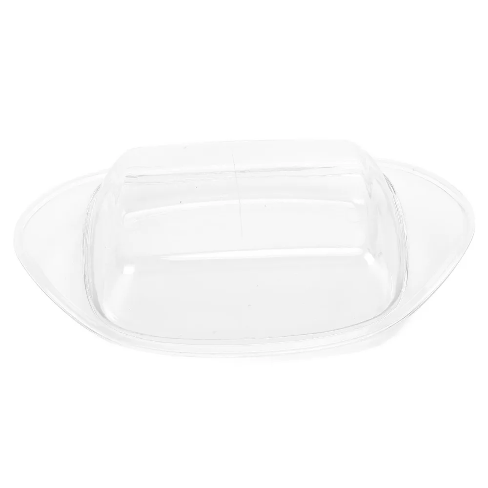 Durable Boat Shaped Butter Cutting Box Plastic Transparent Cover Cheese Container Box Butter Keeper With Lid For Refrigerator