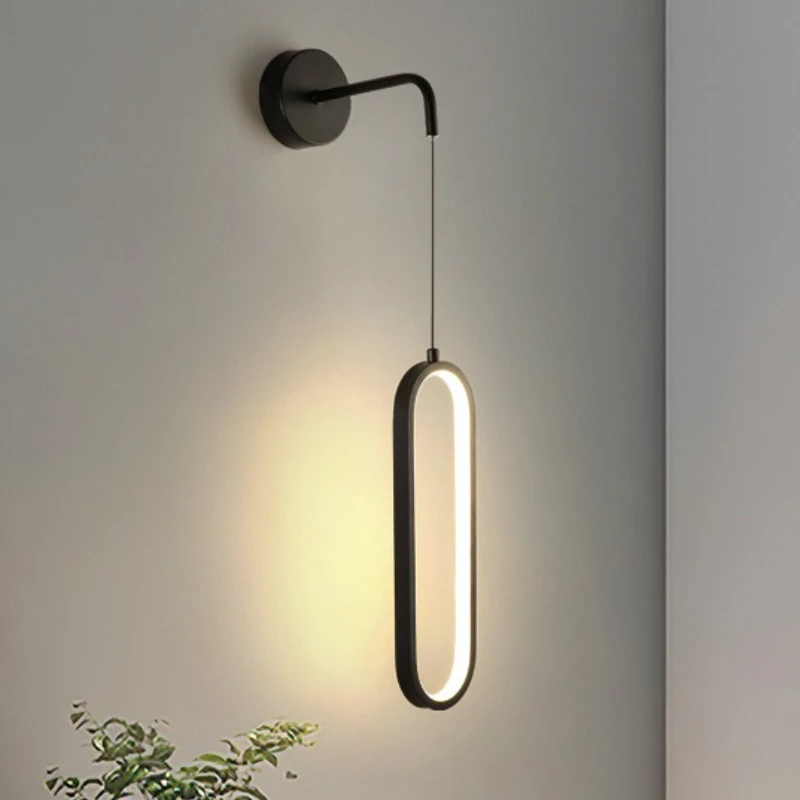 

Простой светодиодный настенный светильник в скандинавском стиле, современное бра для дома, комнаты, внутреннее освещение, гостиная, прикроватные светильники, декор, светильники