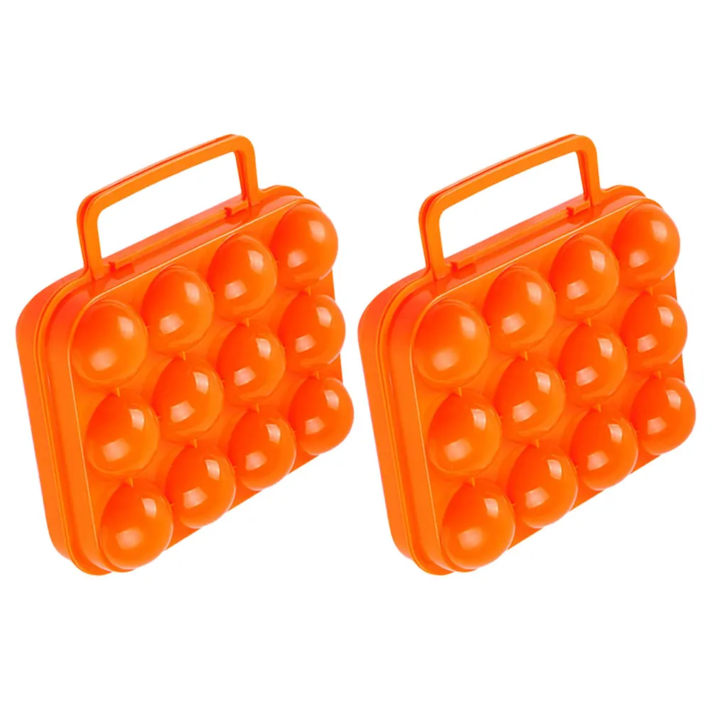 

2pcs Portable Egg Box 12 Capacity Lightweight Travel Storage Case Camping Picnic Hiking Outdoor Secure Lock for Refrigerator