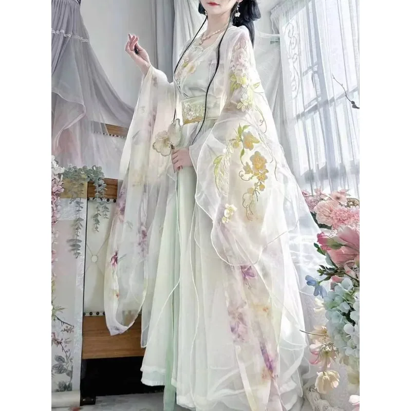Chinese Women Ancient Traditional Hanfu Dress Carnival Cosplay Costume Photograph Performance Clothing view 5