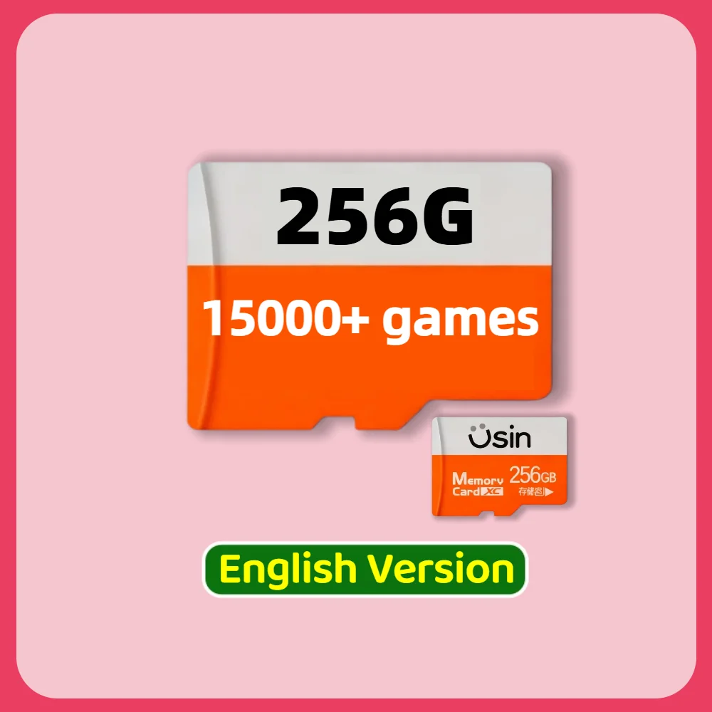 SD Game Card voor Trimui Smart Pro S, ideaal voor retro games, PSP, PS1 ROM's, draagbare handheld console, geheugen SD 512GB 256GB