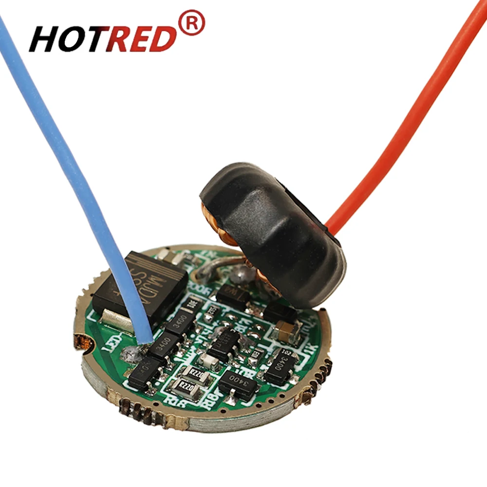 LED Flashlight Driver 10W30W Constant Current Driver DC3-3.7V 3A 5A 8A 20mm22mm Board For XML2 T6 XHP50/70/90Bead Headlight Lamp