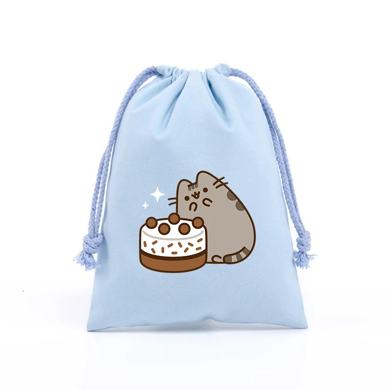 Pusheen Cat nuova borsa con coulisse stampa cartone animato sacchetti regalo bomboniere sacchetto di immagazzinaggio borsa per bambini borsa da