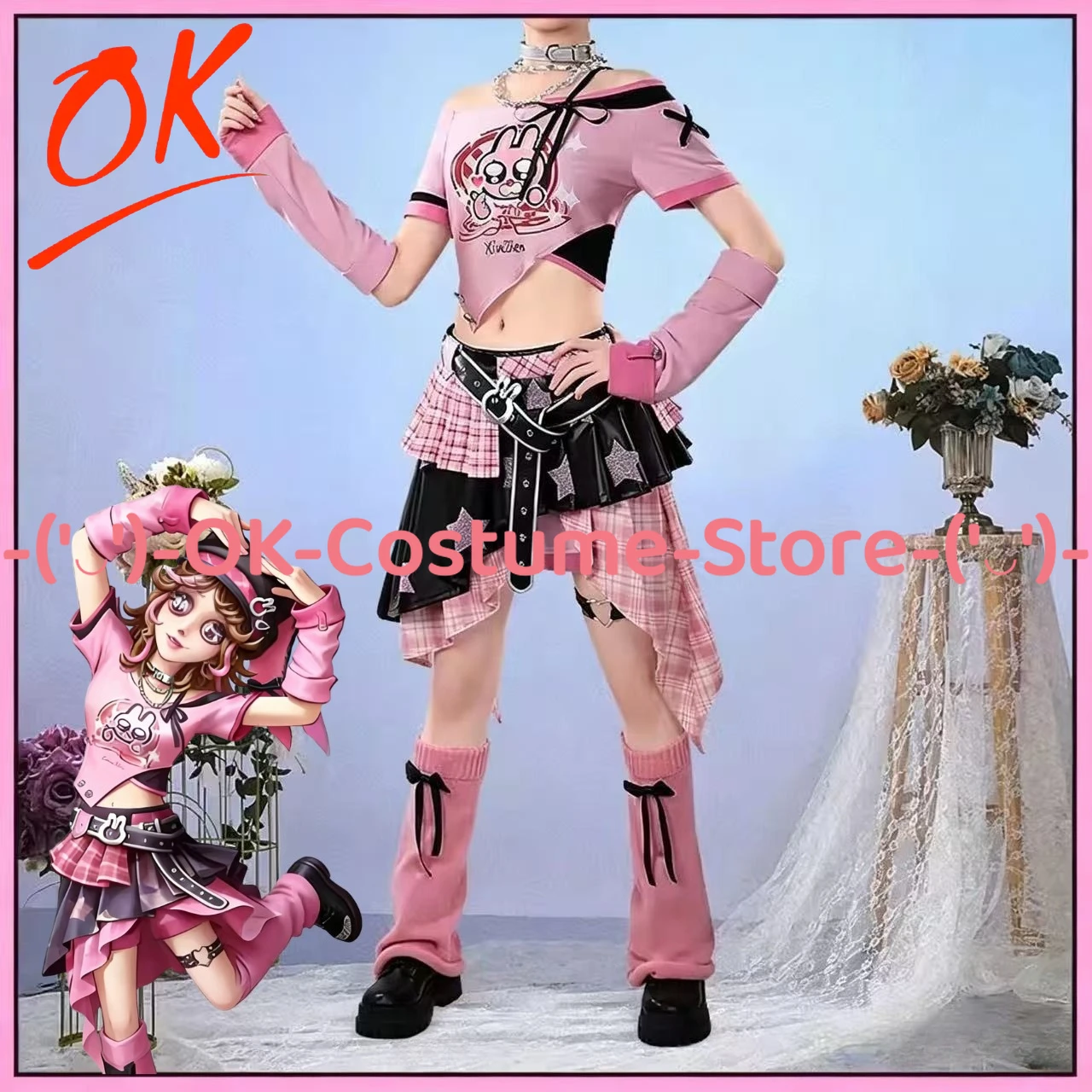 

[Customized Size] Identity V Barmaid Demi Bourbon Cosplay Costume and Hat A-Tier Tuzixiuzhen Outfit Halloween Party Uniform Suit