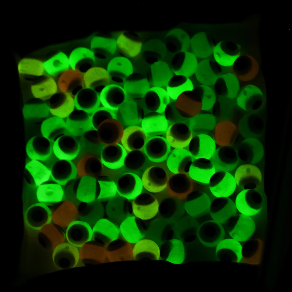 10pcs/lot 6mm Luminous Round Beads Evil Eye Loose Spacer Beads for Jewelry Making DIY Handmade Bracelet Accessories