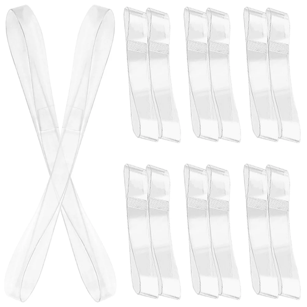 20 Pcs Transparent Shoelaces Tap Belt Women Strap Clear Ankle Straps Replaceable Wrinkle Man