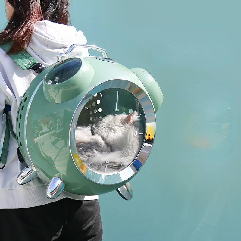 Alarm clock modeling cat backpack suitcase cat cage car case pet travel cat bag