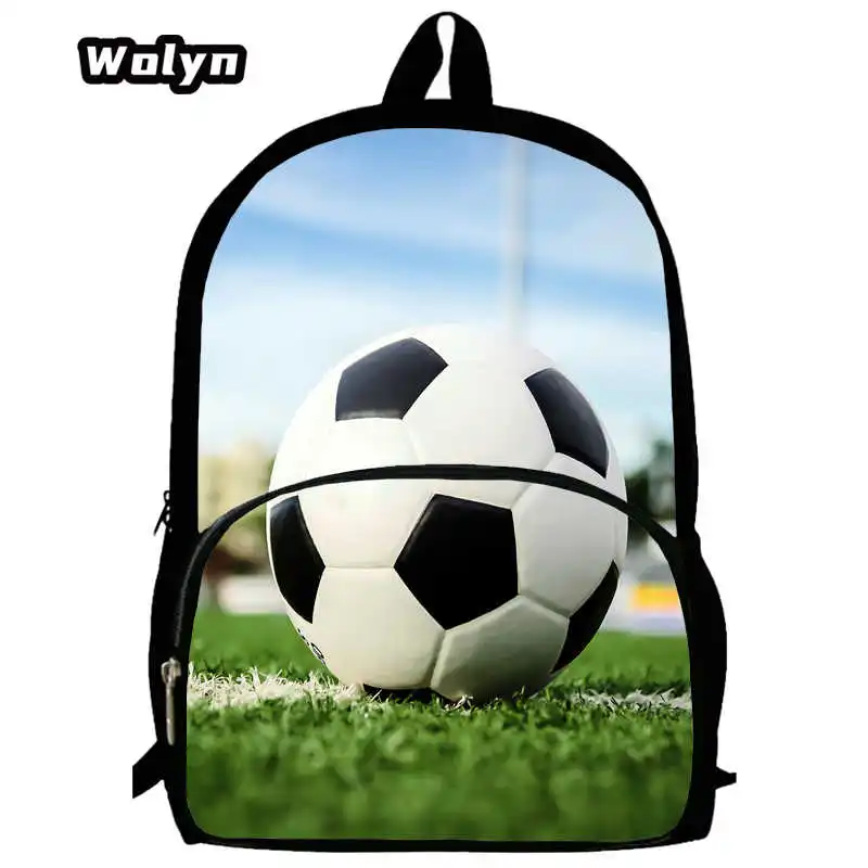 Fußball 3D-Druck Schul rucksack für Klasse 1-3, Cartoon Schult aschen für Jungen Mädchen, große Kinder Rucksack mit Fußball drucken