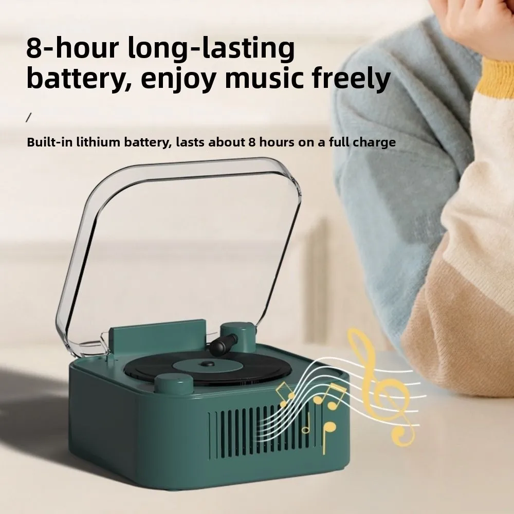 

Bluetooth 5.0 Retro Wireless Bluetooth Speaker TF Card Support AUX Play Desktop Alarm Clock Speaker CD Player Design Hifi Sound