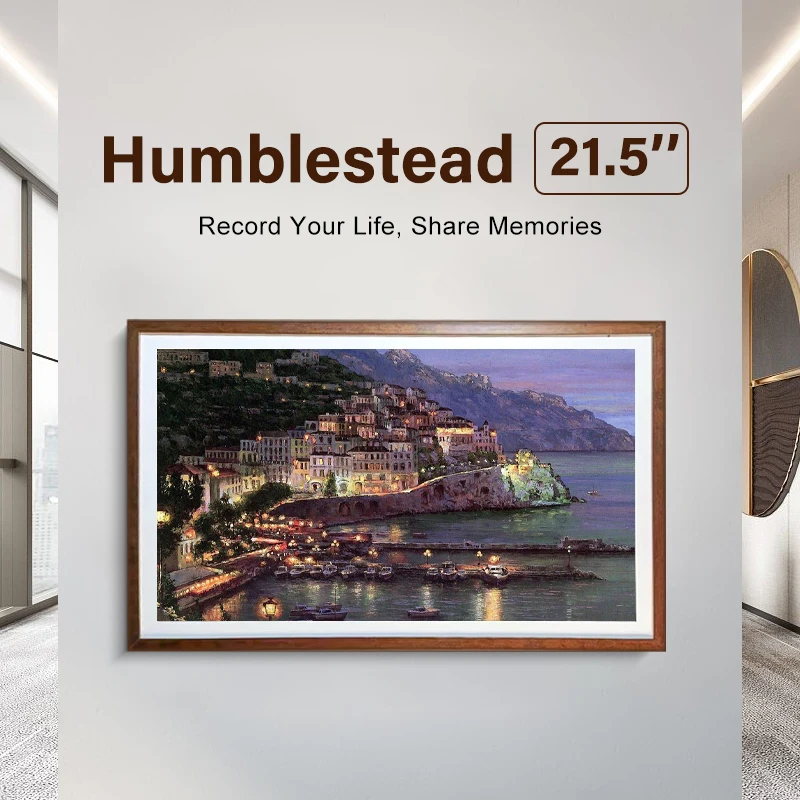 Custom Private Gallery Wifi Remote Control Frames Picture Wall Art Anti-Glare Matte Canvas Painting Lcd Digital Frame For Art