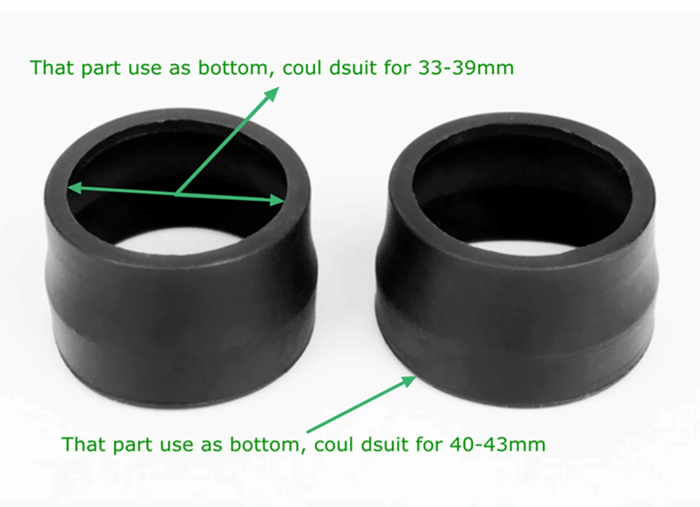 2PC 33-43mm binocolo microscopio telescopio oculare in gomma Cup Hood Eyeshield Eye Guard Cover per laboratorio