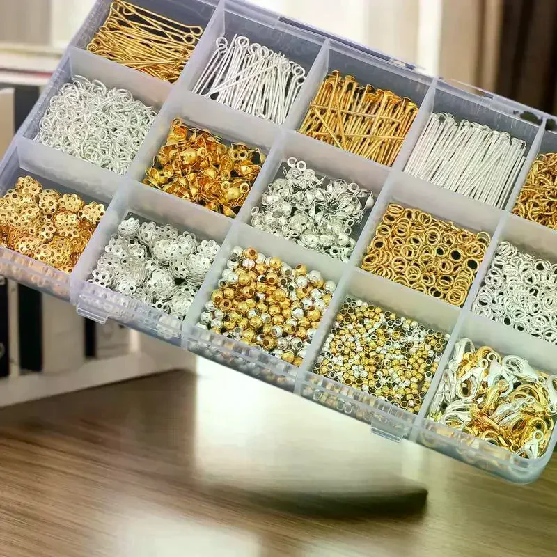 1260pcs/Set Jewelry Making Starter Kit Earrings Necklace Findings DIY Beads Jewelry AccessoriesSuitable For Adults And Beginners