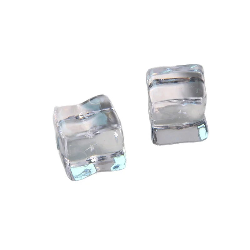 Wholesale 100pcs/lot transparent geometry square shape resin cabochon beads without hole bead diy jewelry garment hair accessory
