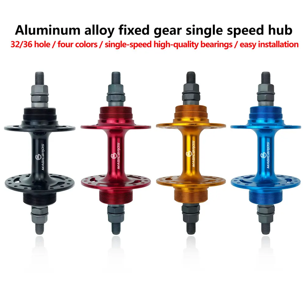MAGICBROS Fixed Gear Fahrradnabe Aluminium Single Speed Fahrrad vorne hinten 32H 36H Nabe 700C Bahnrad Radfahren Fixie Fahrrad Radnaben – Detail 8