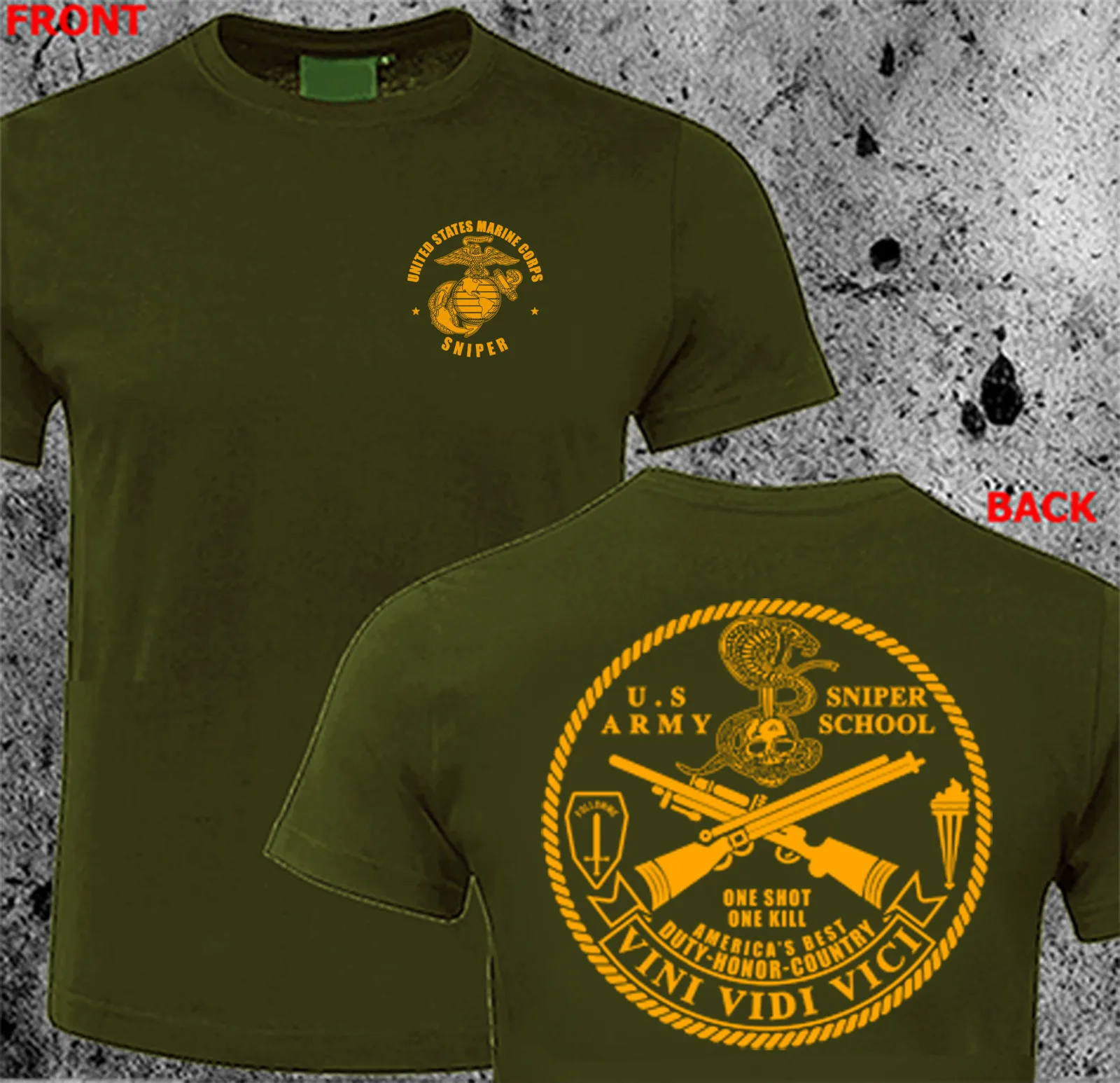 Scout Sniper School Challenge Coin Custom T-Shirt 100% Cotton O-Neck Short Sleeve Summer Casual Mens T-shirt Streetwear