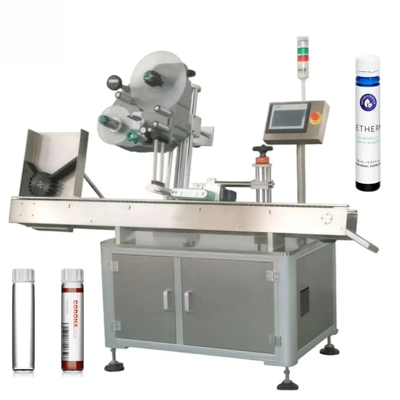 High-speed Automatic Small Bobbin Round Bottle Transverse Labeling Machine for Collection Tube