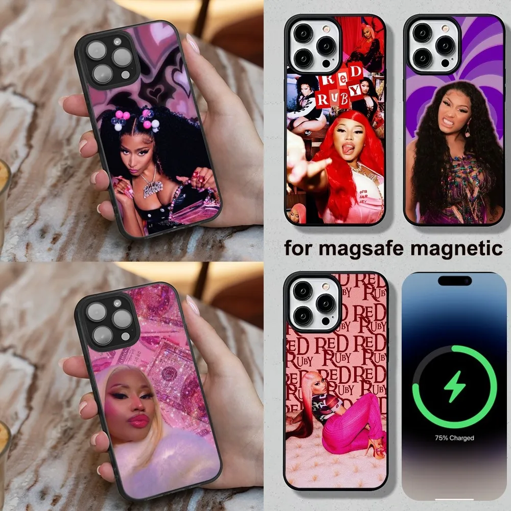 N-Nicki Minaj Singer  Phone Case For iPhone 16,15,14,13,12,11,Plus,Pro,Max,Mini Soft Magesafe Magnetic Wireless Charge