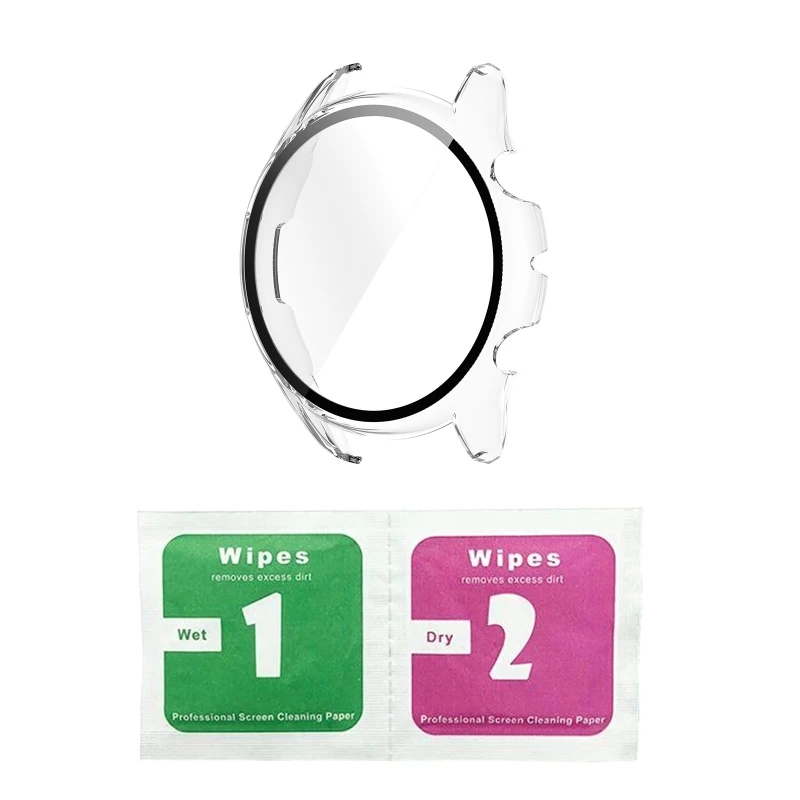 Tempered Glass One-piece for Shell Screen Protector for Case Watch Bumper Cover Protective Film for  GTR3/