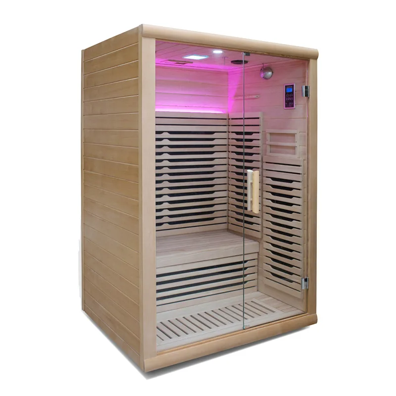Korean style far infrared sauna steamer  double steaming room hemlock wood sweat room for home