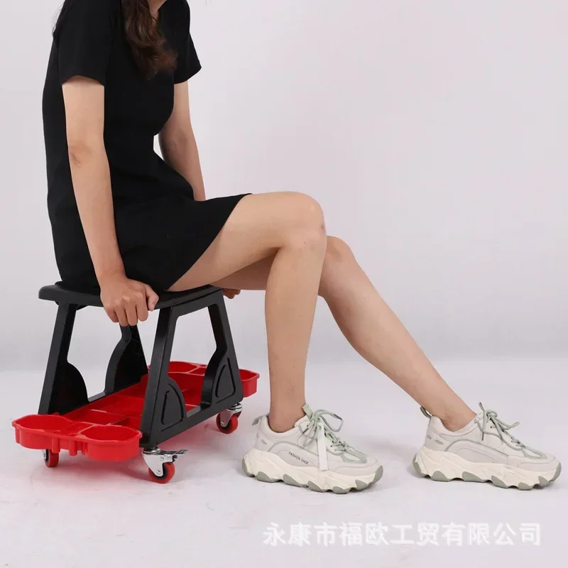 Car Multi-Function Chair Mechanic For Wax Polishing Projects Car Creeper Stool Chair Mobile Creeper Seat Car Wash Supplies