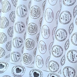 Vintage Logo 80% Transparent Wrapping Paper for Gift Handmade Soap Wrapping Paper Customzied Logo 100 Sheets
