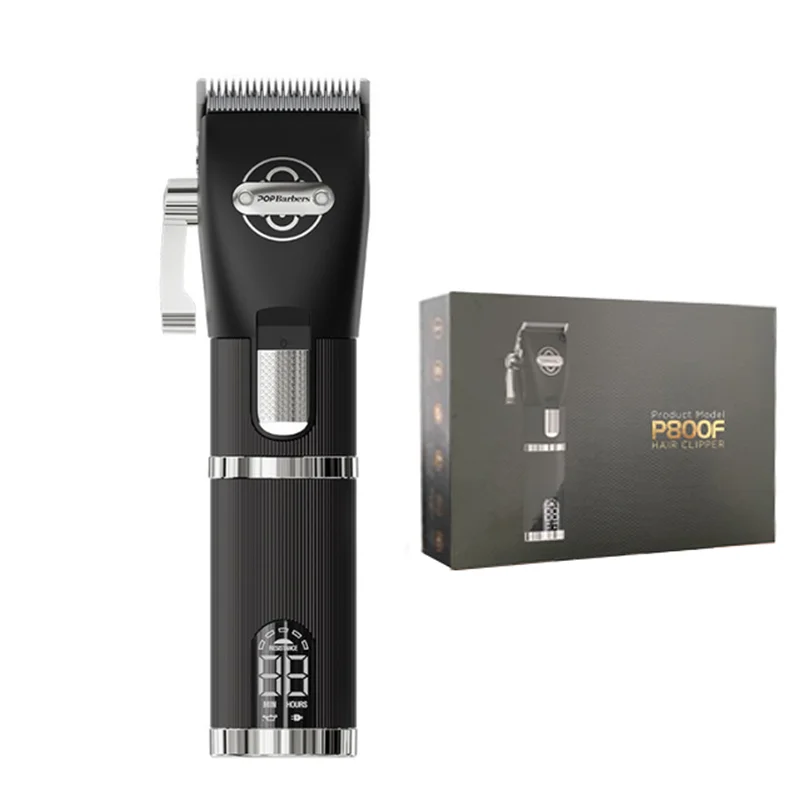 POP Barbers Gold P800 Professional Hair Clipper Black P800F Gradient Push Clipper Hair Stylist Hair Salon Exclusive Hair Clipper