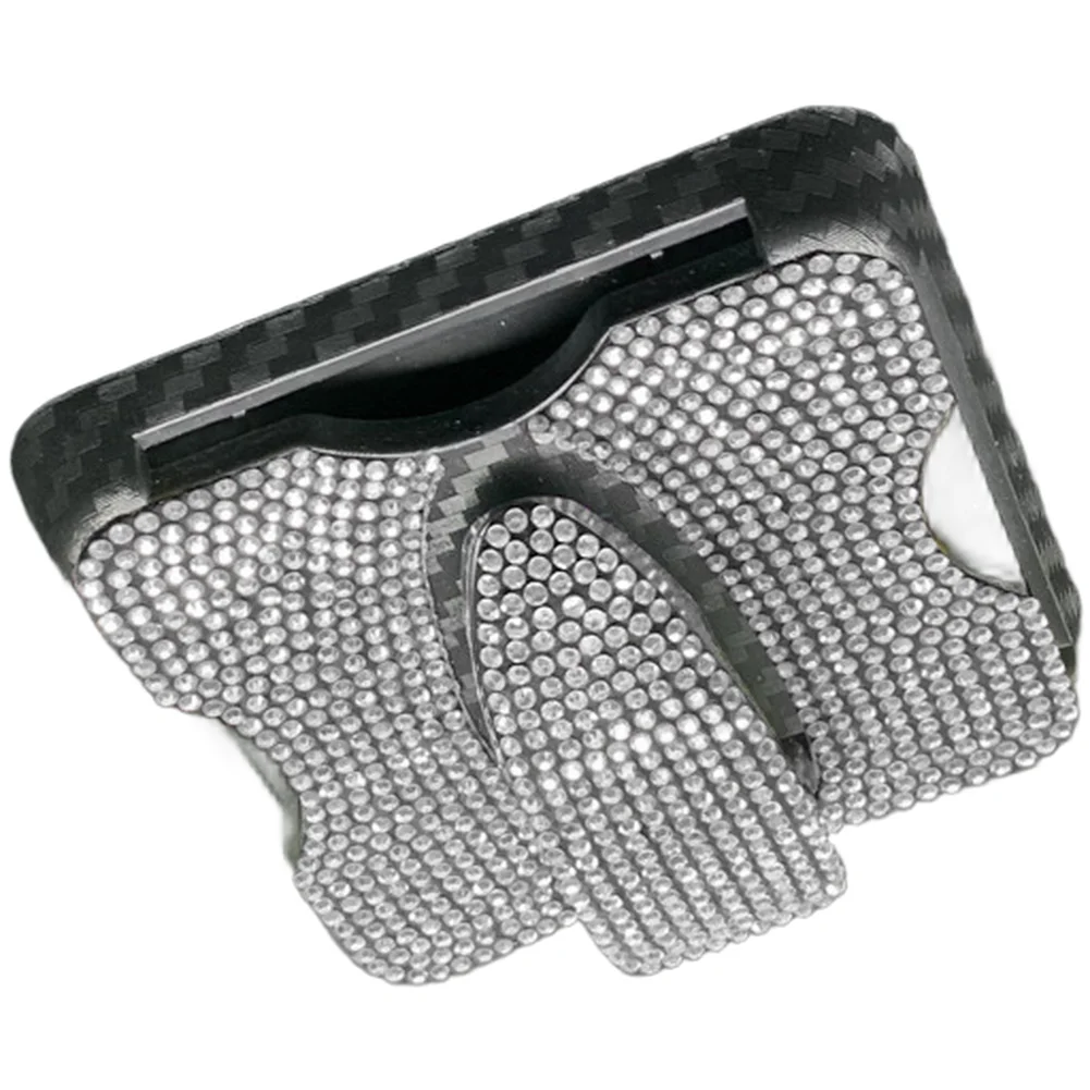 Car Glasses Clip for Sun Visor Multifunctional Holder with Slots for Sunglasses Cards and Tickets 360 Degree Rotation