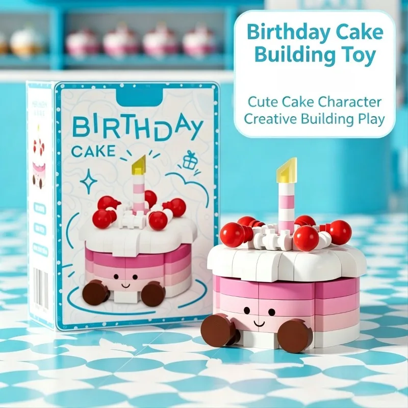 Dessert Mini Cake Series Interlocking Small Granules Building Blocks,Educational Toys,Party Decorations,Birthday Gifts,Christmas