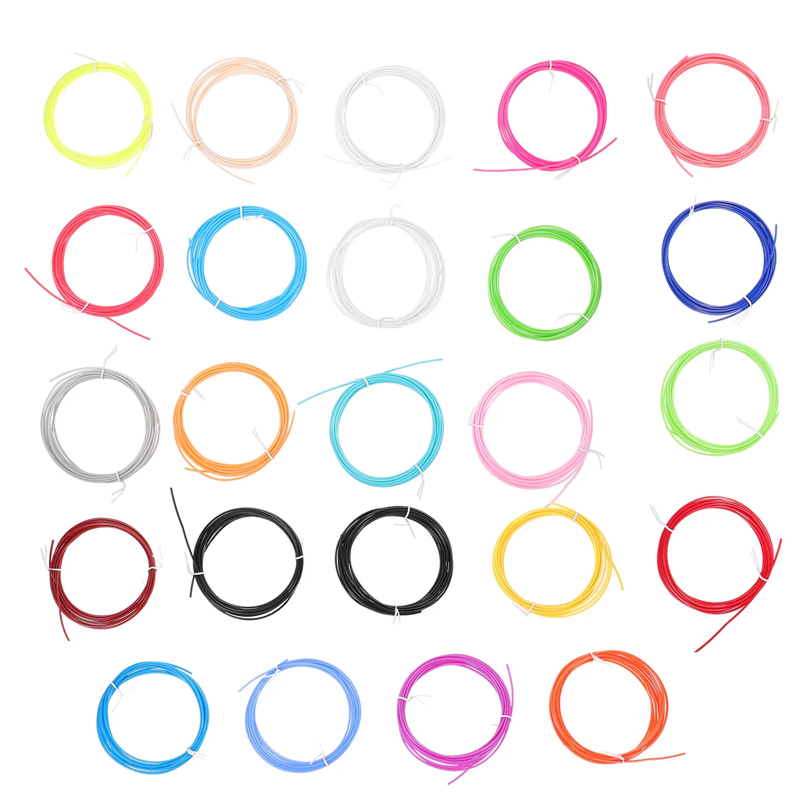 30Pcs 3D Printing Filament Low Temperature ABS 1.75mm 30 Colors Compatible for 3D Printers Filament Accessories Parts