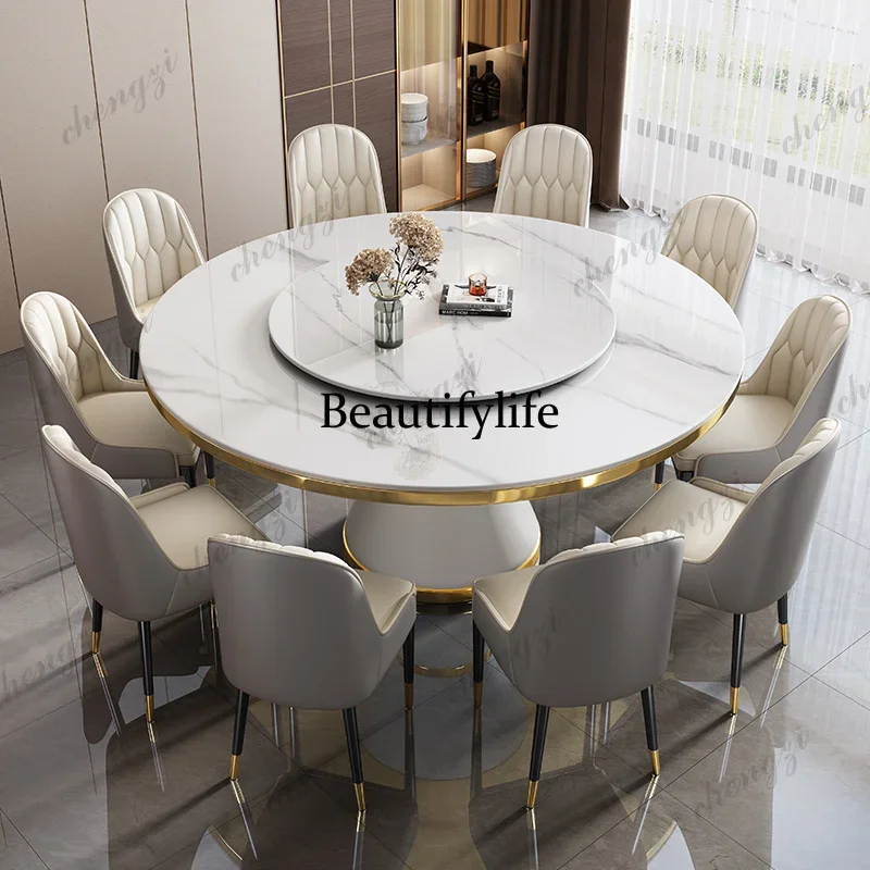 A68 High Top Luxury Kitchen Tables Warm Keep Decoration Dining Tables French Design Tavolo Rotondo Pranzo Dining Room Furniture